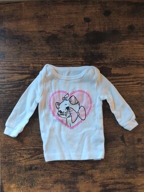 5/$25 Disney Marie Onesie Bodysuit Long-Sleeve Top 0-3M